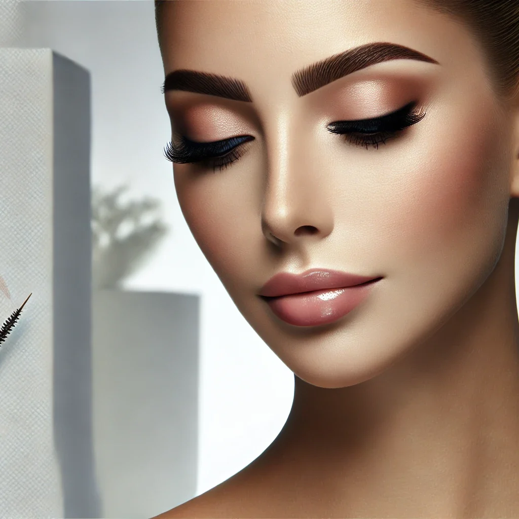 DALL·E 2025-01-31 11.55.56 – A luxurious and modern depiction of Permanent Make-up for eyebrows and eyes. The image features a close-up of a serene model’s face with perfectly def DALL·E 2025-01-31 11.55.56 - A luxurious and modern depiction of Permanent Make-up for eyebrows and eyes. The image features a close-up of a serene model’s face with perfectly def